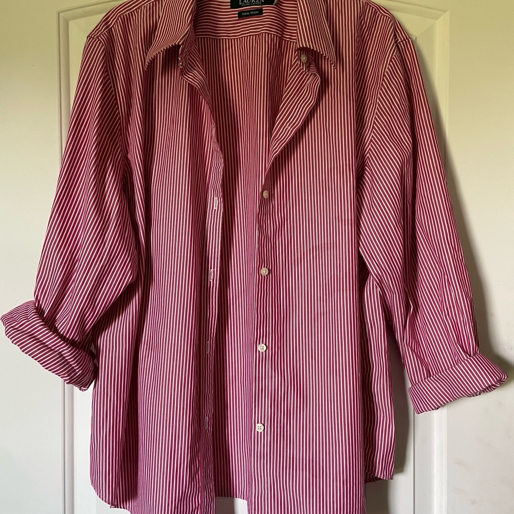 Ralph Lauren Hot Pink Striped Shirt